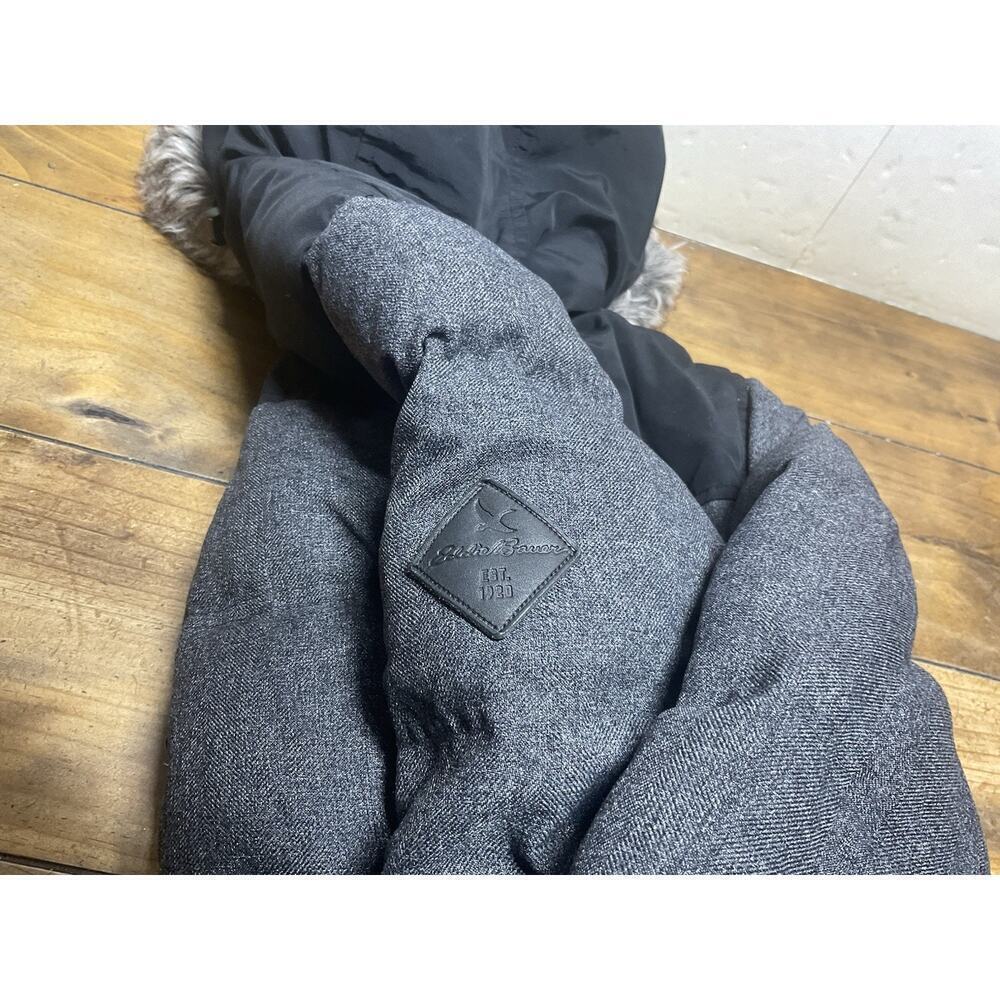 Eddie Bauer Noble Parka Winter Down Coat Faux Fur Hood Gray Size Small - Picture 14 of 14